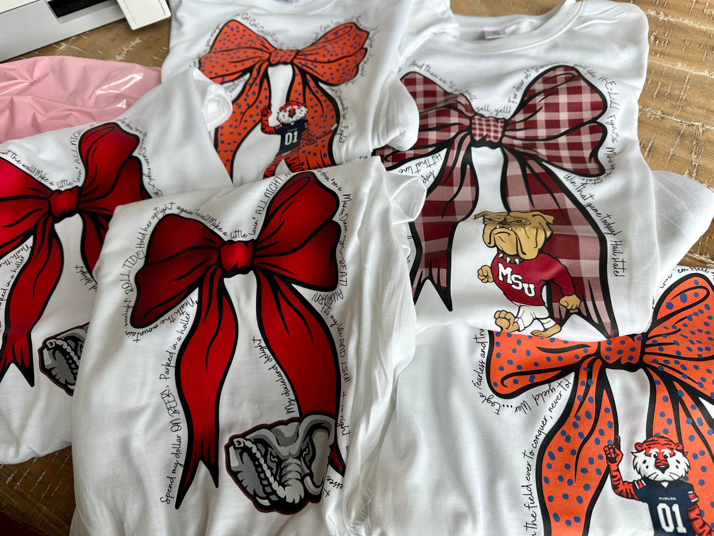 GAME DAY oversized tee bubbles (SEC teams) DTF