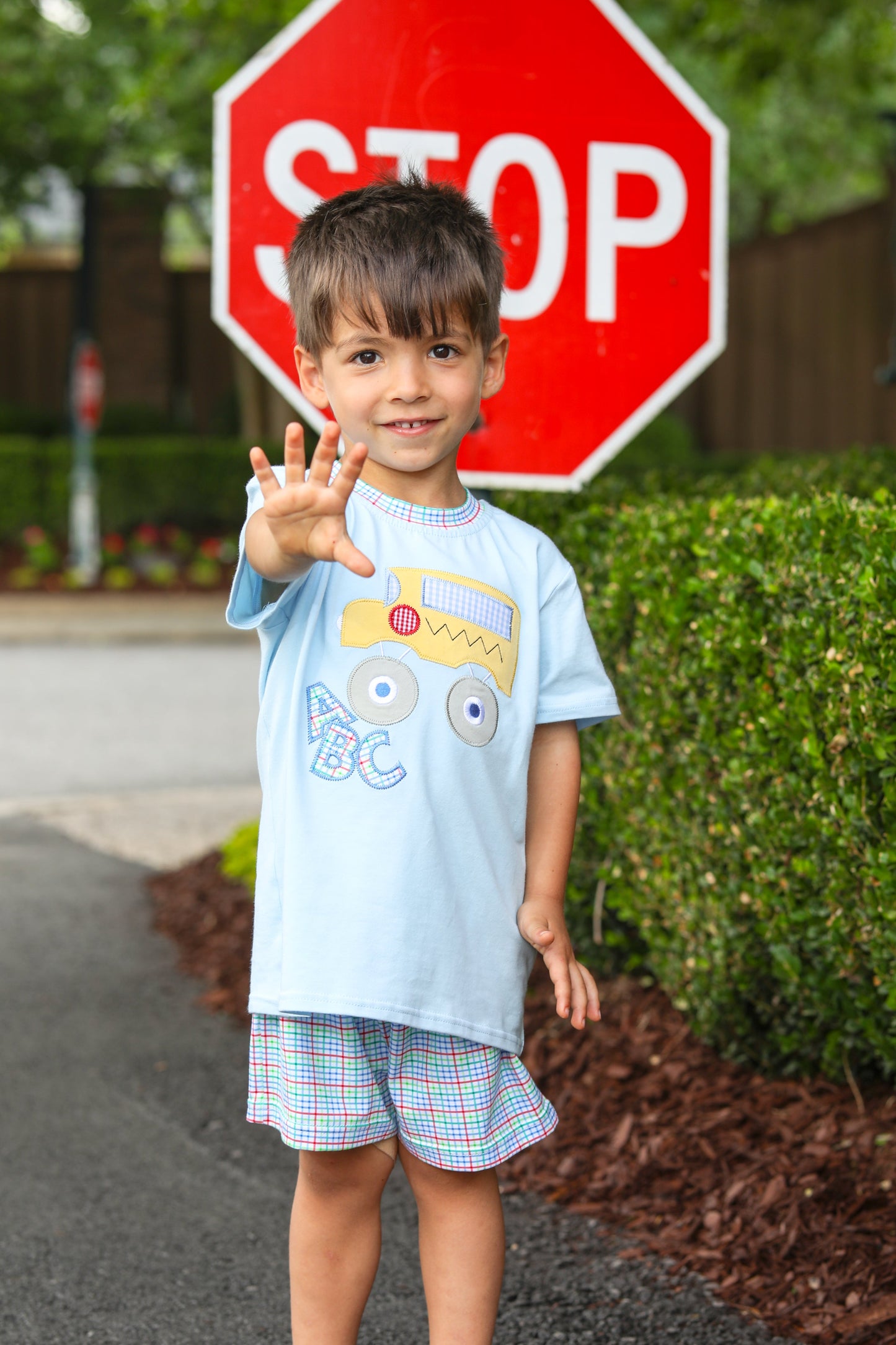 ABC Monster Bus Short Set