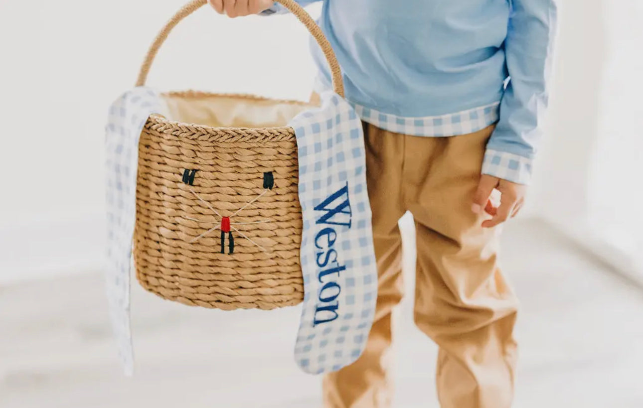 Gingham Bunny Easter Basket