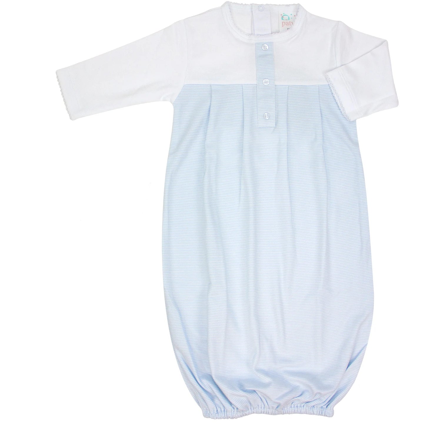 Paty sweet stripes Pima Gown- blue