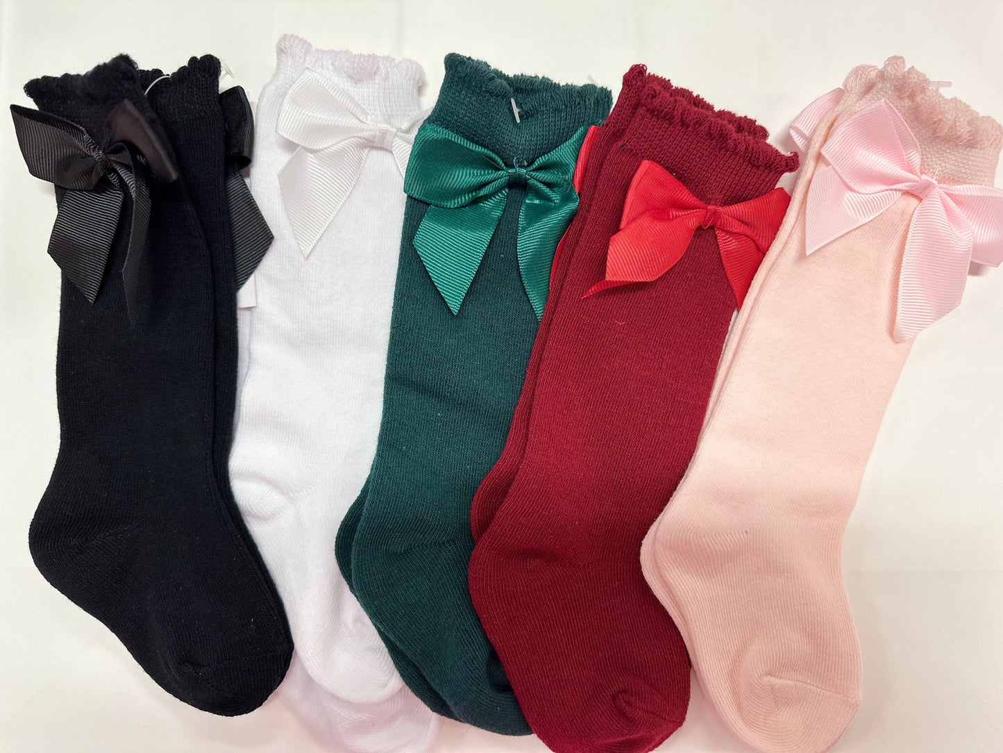 Knee high socks with bows