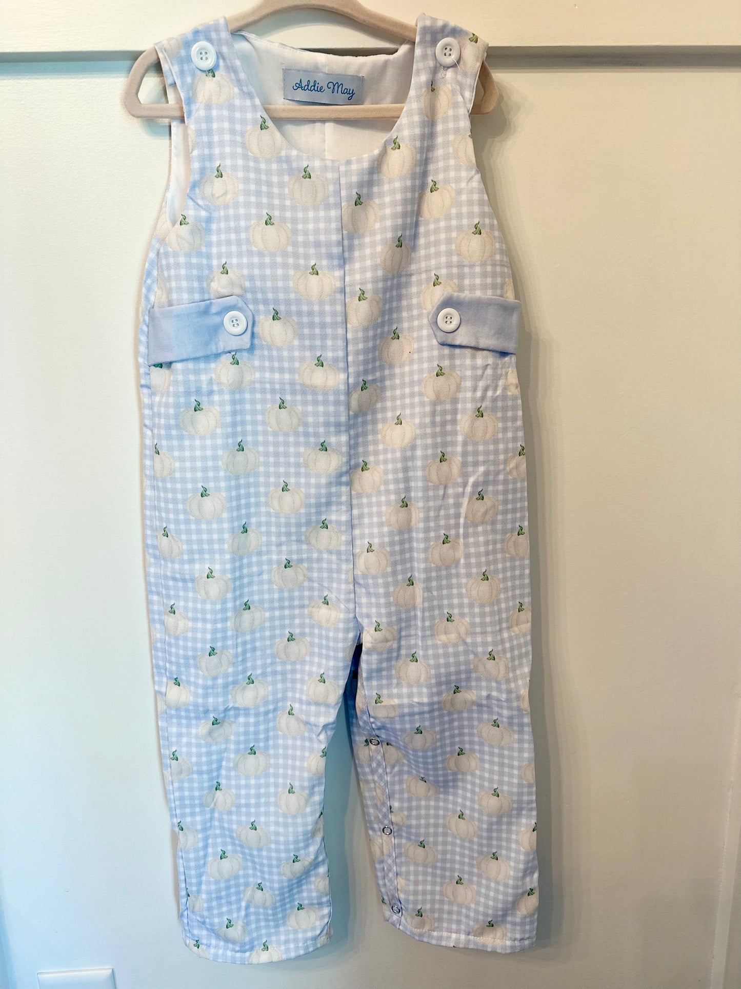 Boys hand drawn pumpkin longalls