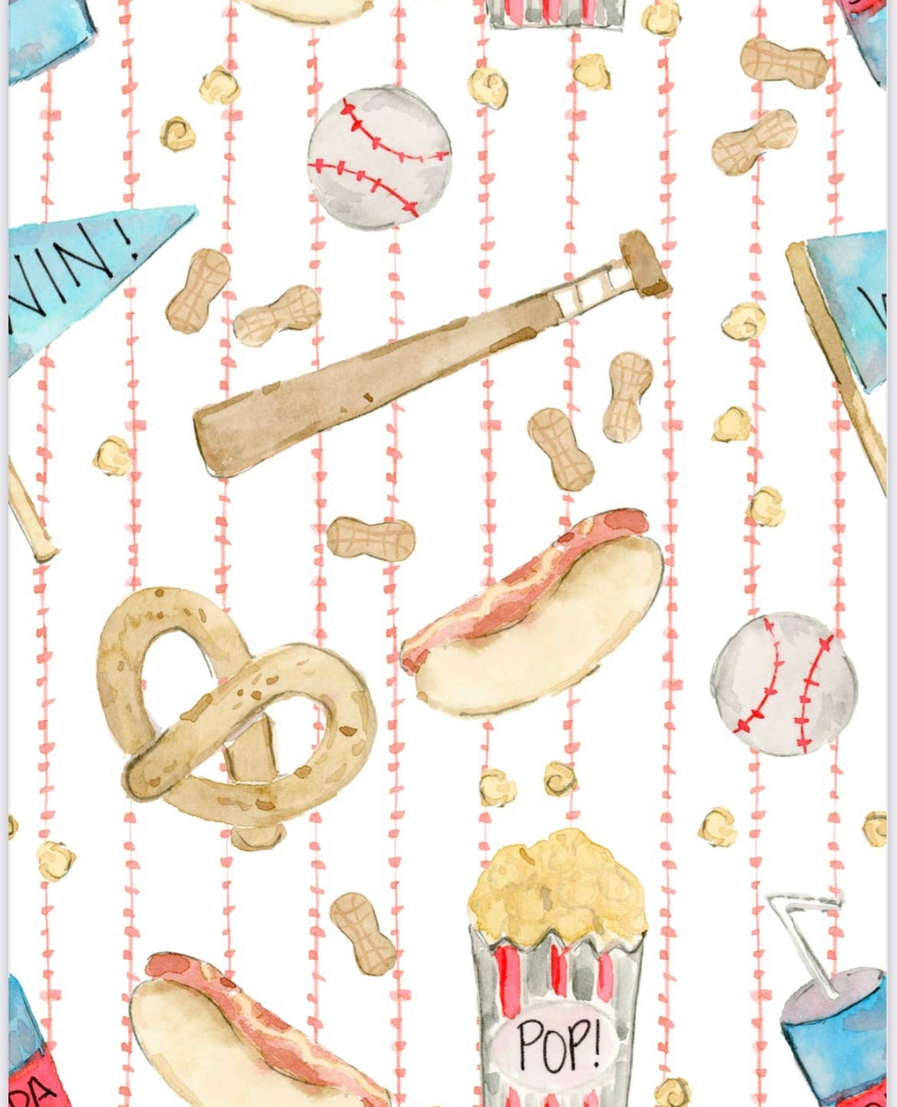 Baseball Snacks Zipper Onesie