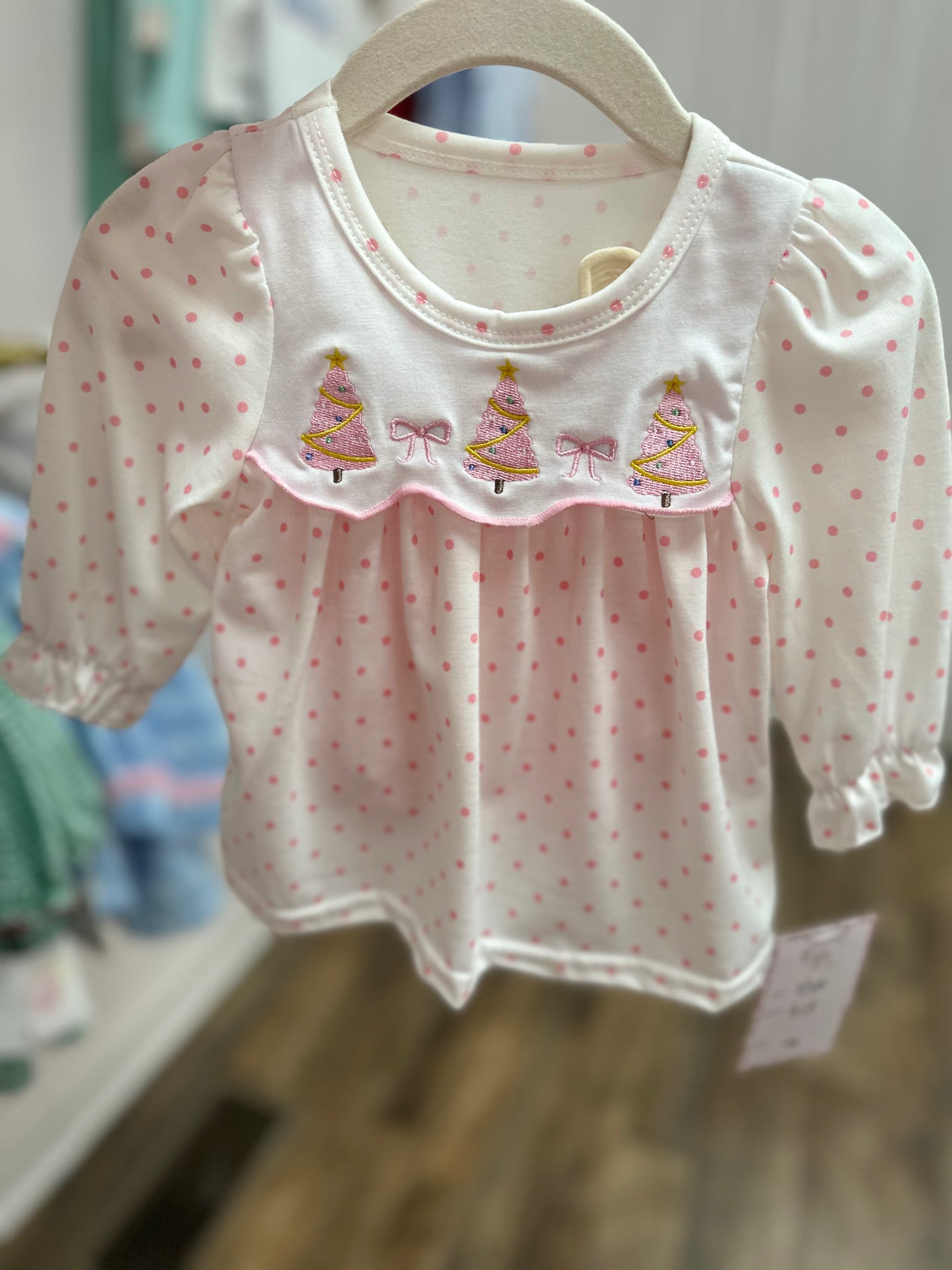 Pink Christmas Trees Bloomer set