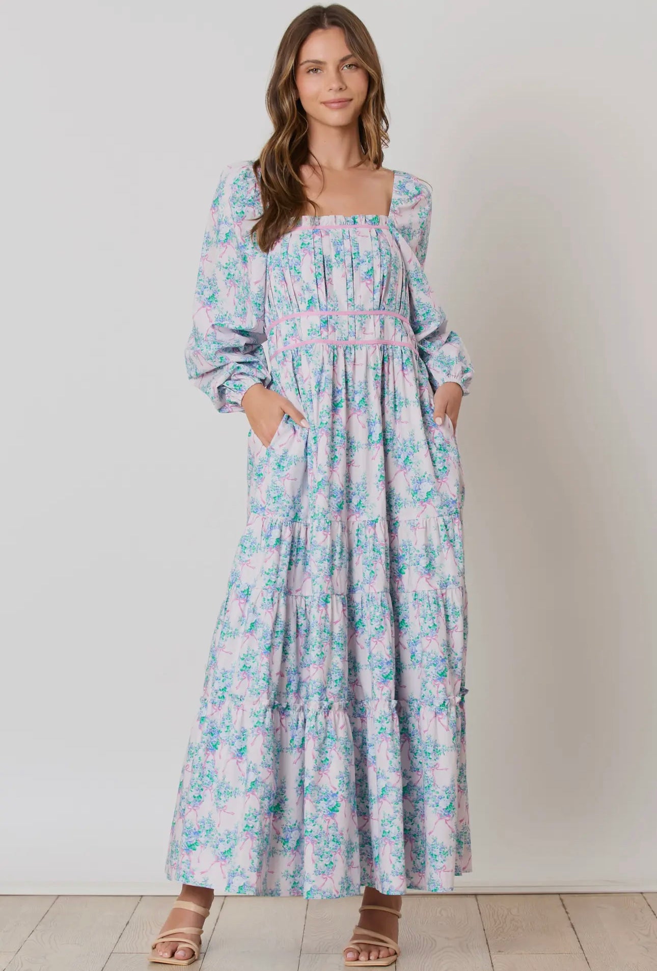 PREORDER: Floral & Bows Midi Dress (end of July)