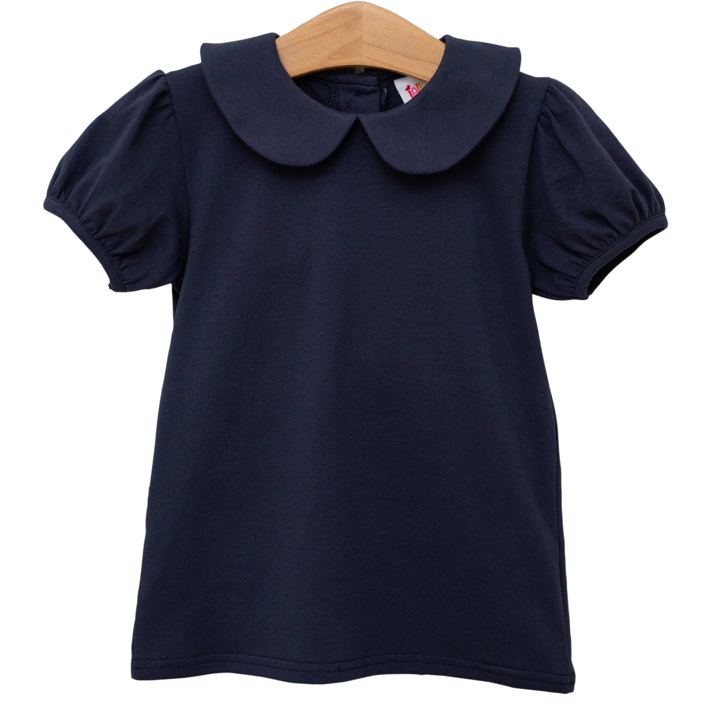 Peter Pan Collar Top (navy, white)