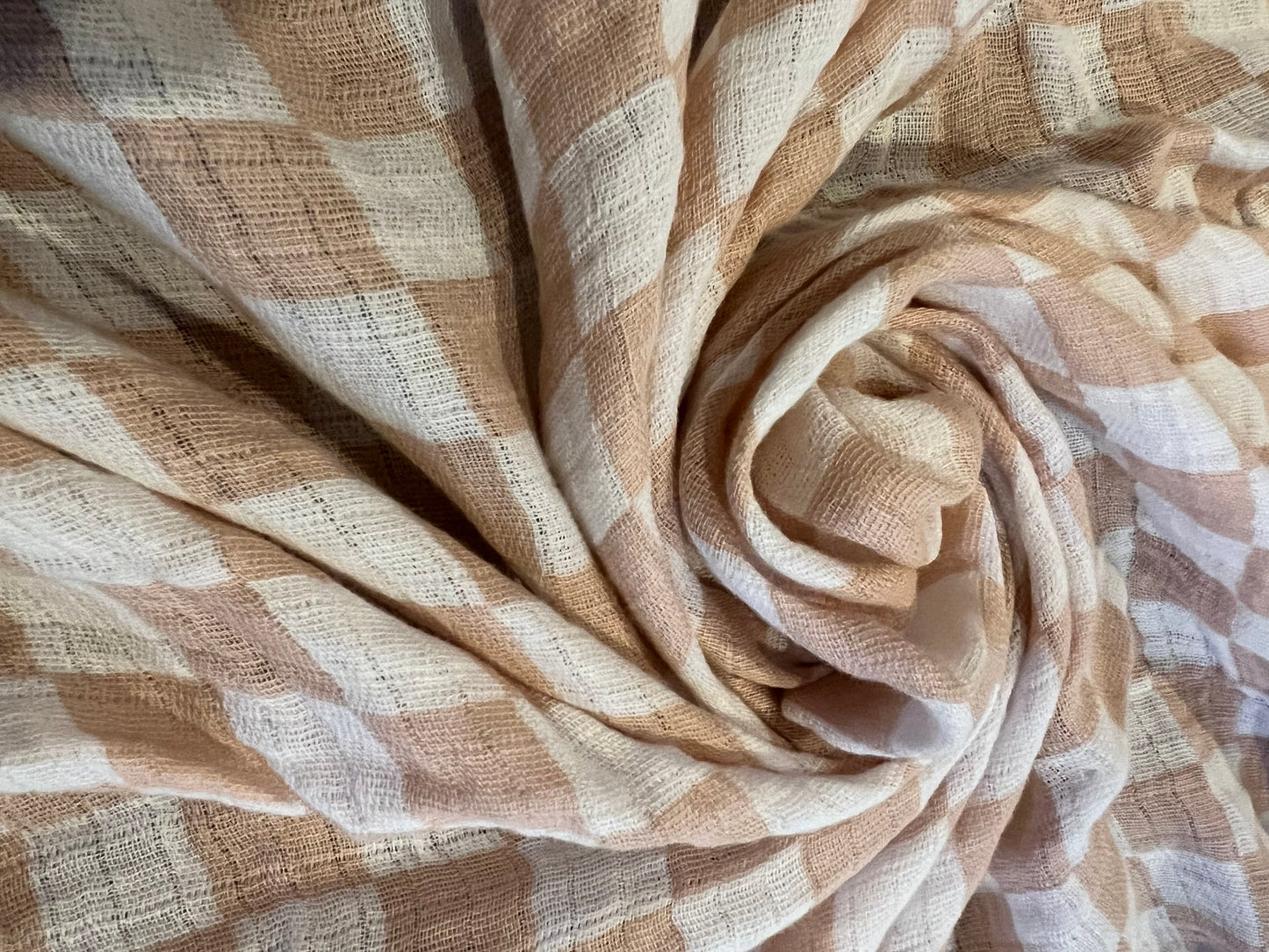 Briggham Blanket: Muslin Antique Pink Checker