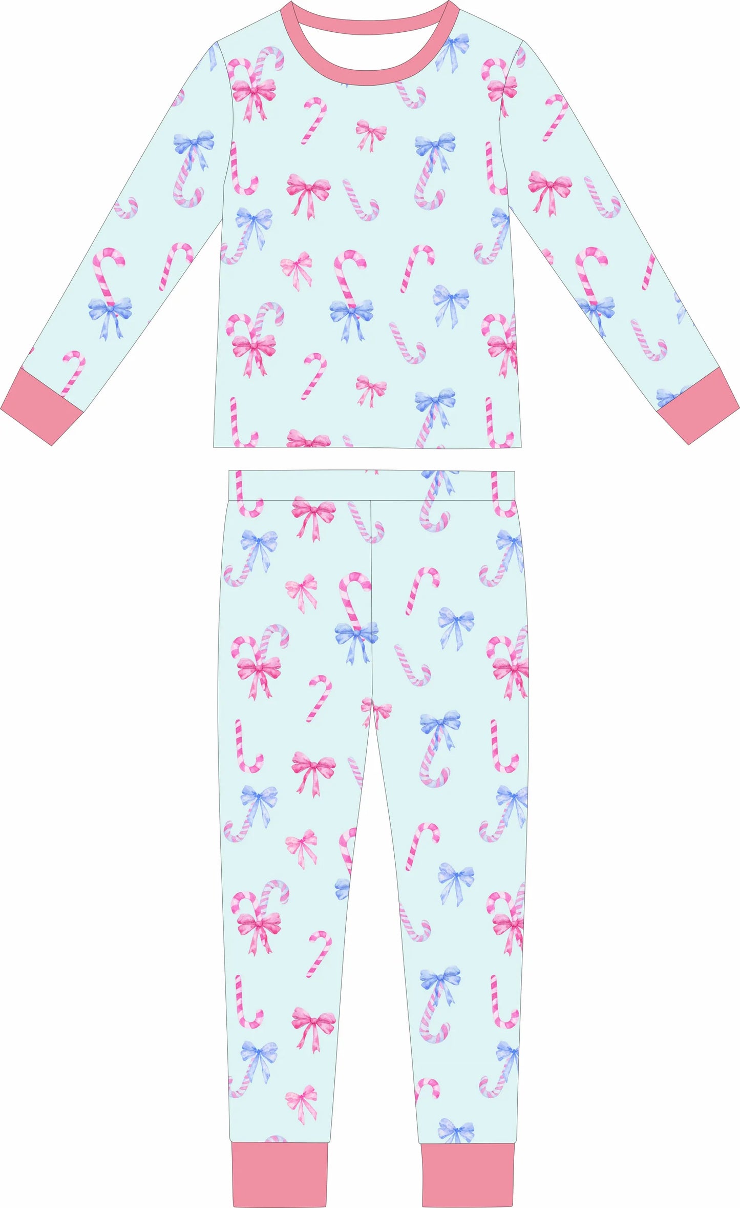 PRE ORDER: Christmas Candy Cane Dreams Bamboo 2pc Set (Oct)