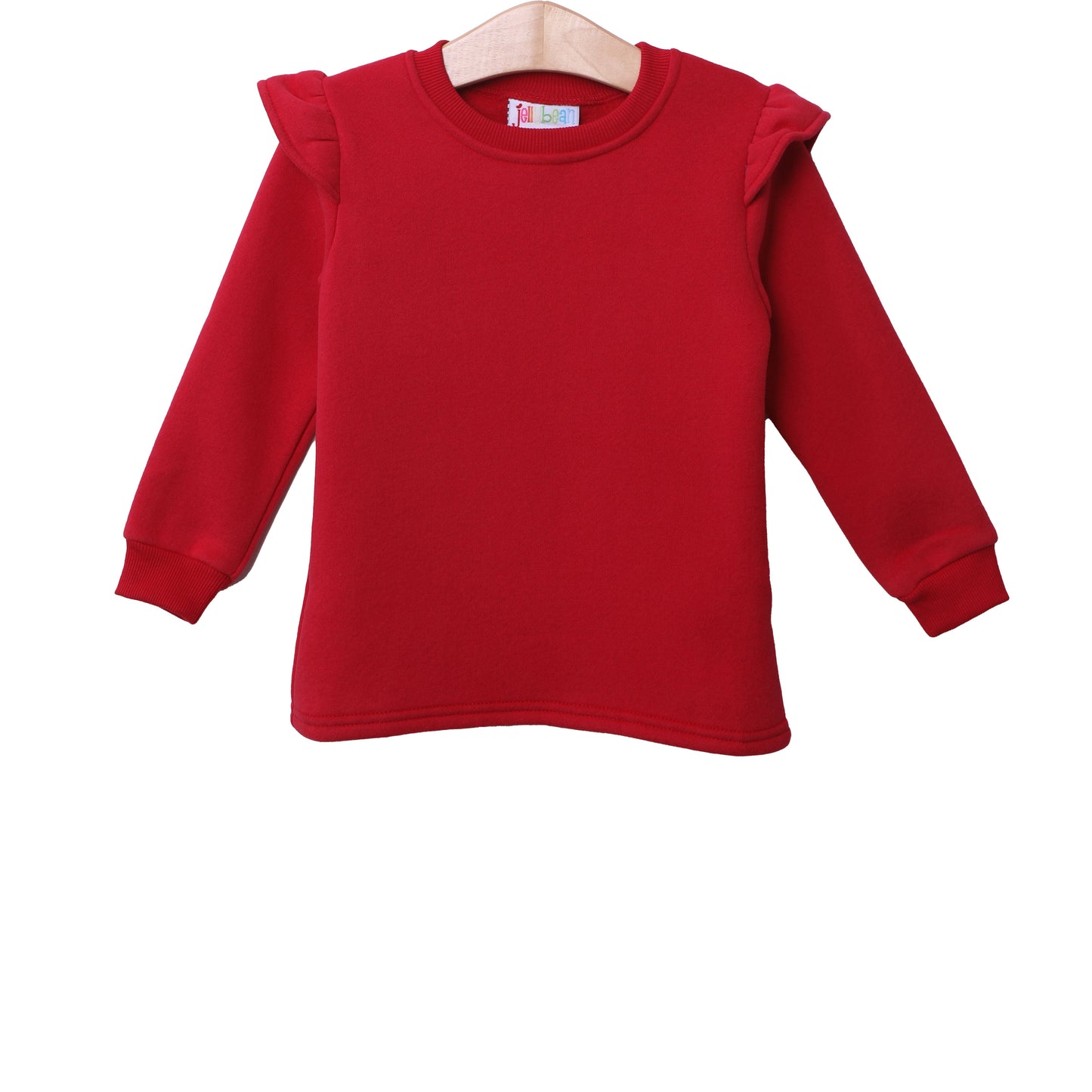 Ruffle Sweatshirt-Red