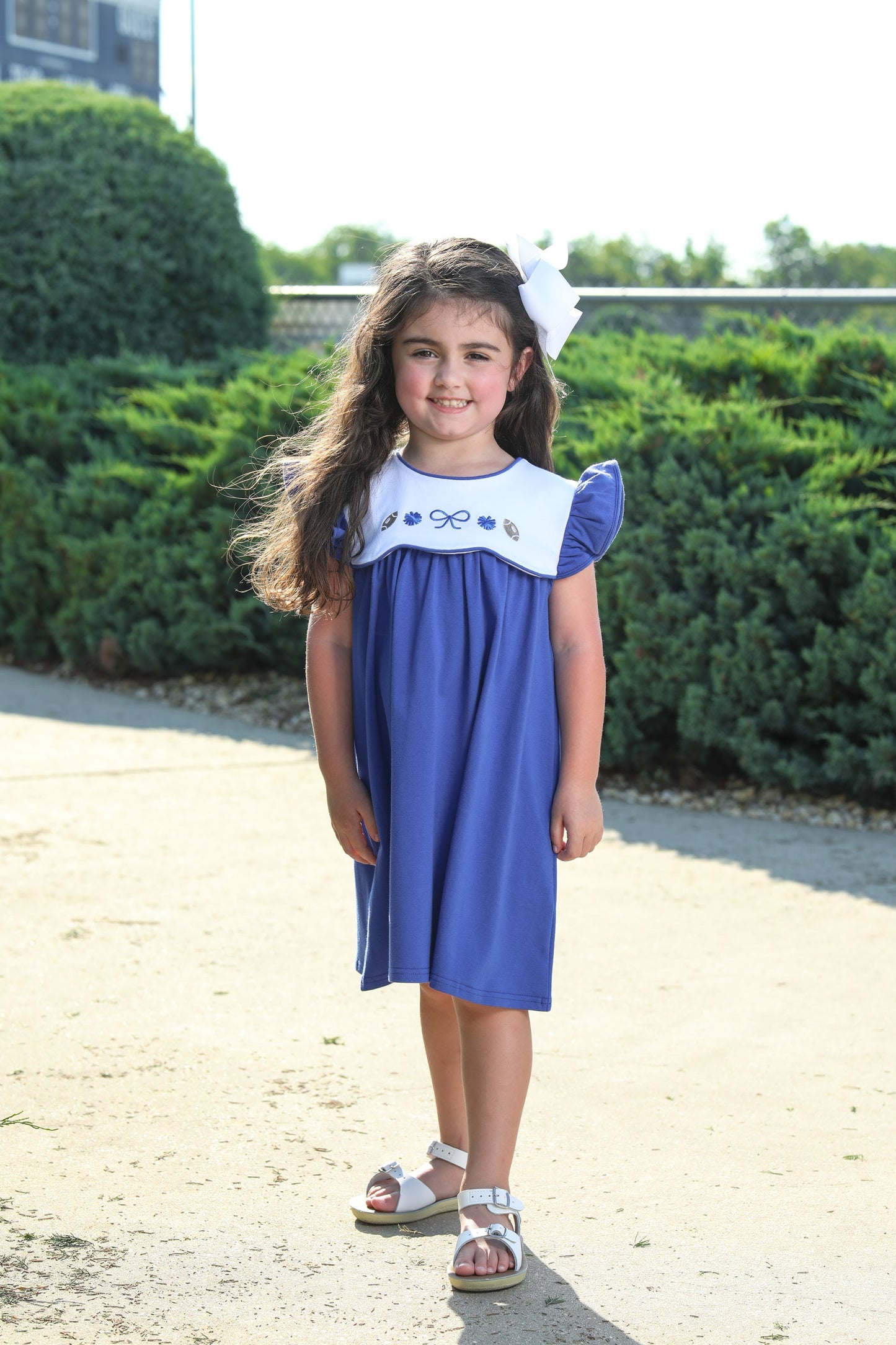 Team Spirit Scallop Bubble/Dress- Royal Blue