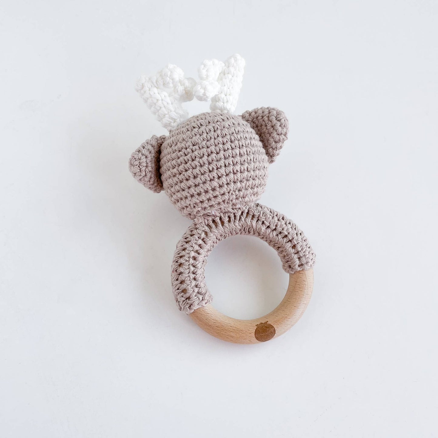Cotton Rattle Teether Deer | Baby Christmas Stocking Stuffer