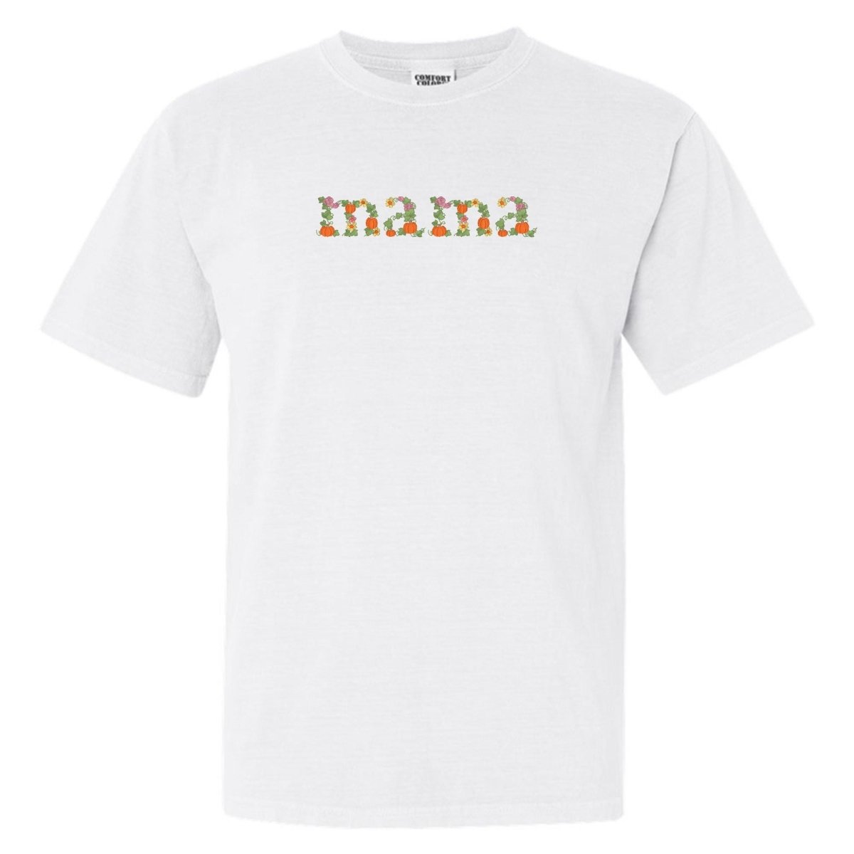 'Fall Floral Mama' Embroidered T-Shirt