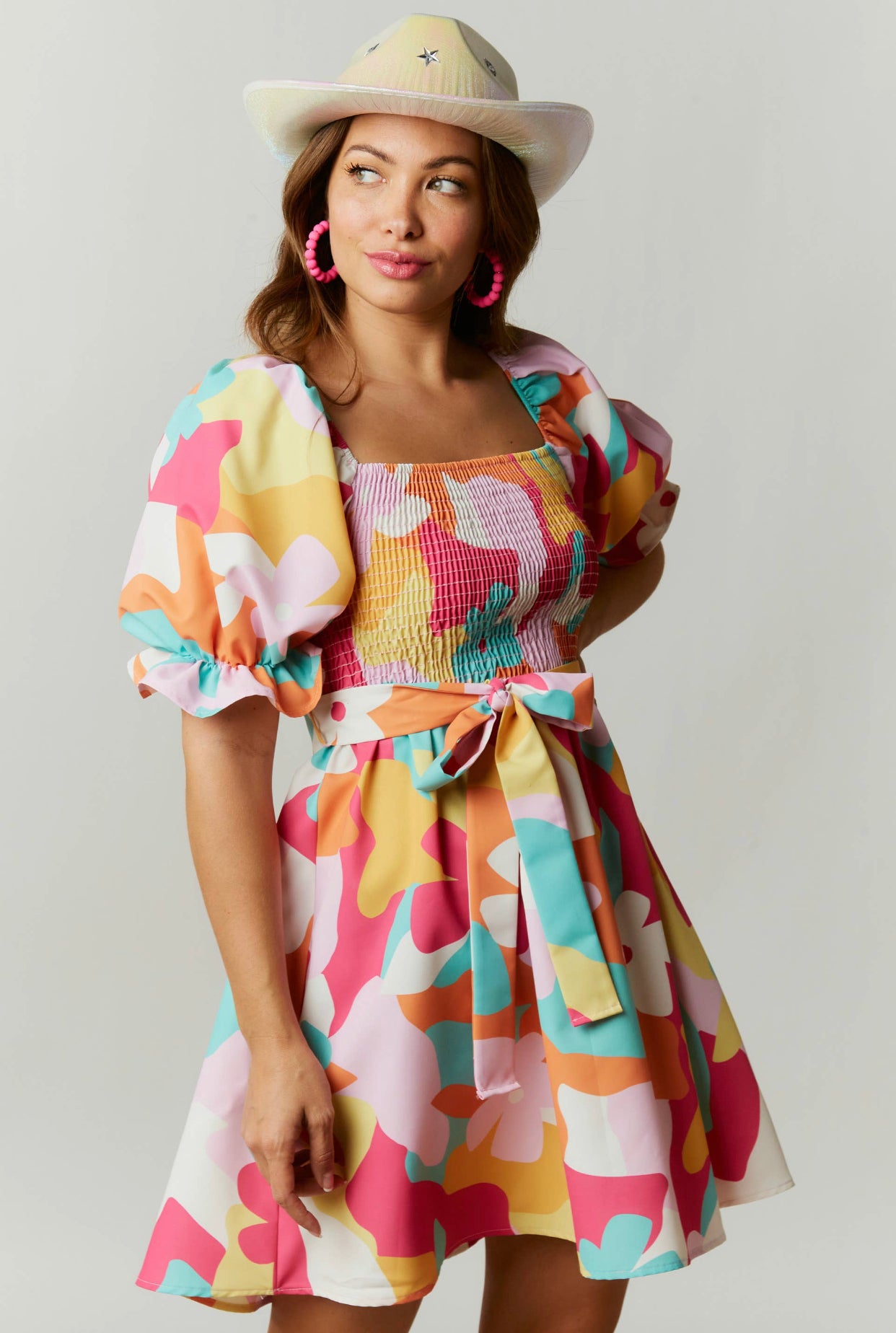 Abstract Floral print dress