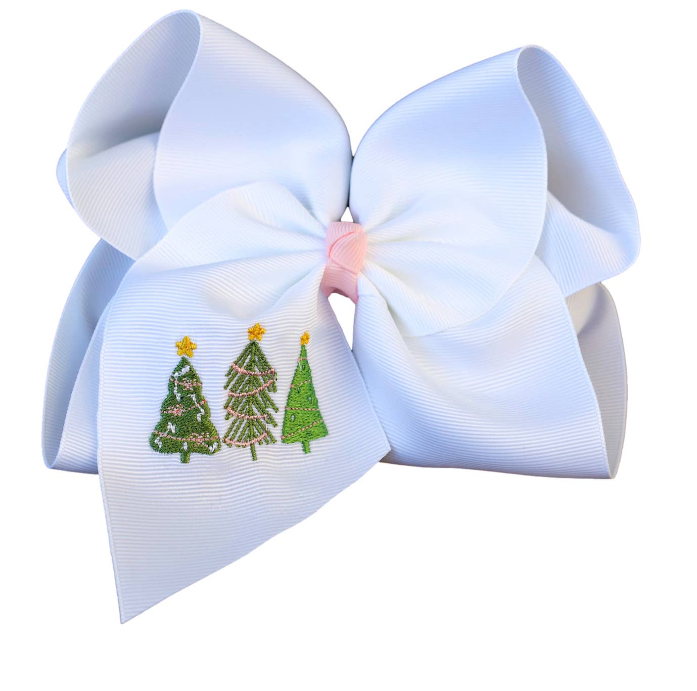 My Three Trees Christmas Tree Embroidered Bow š