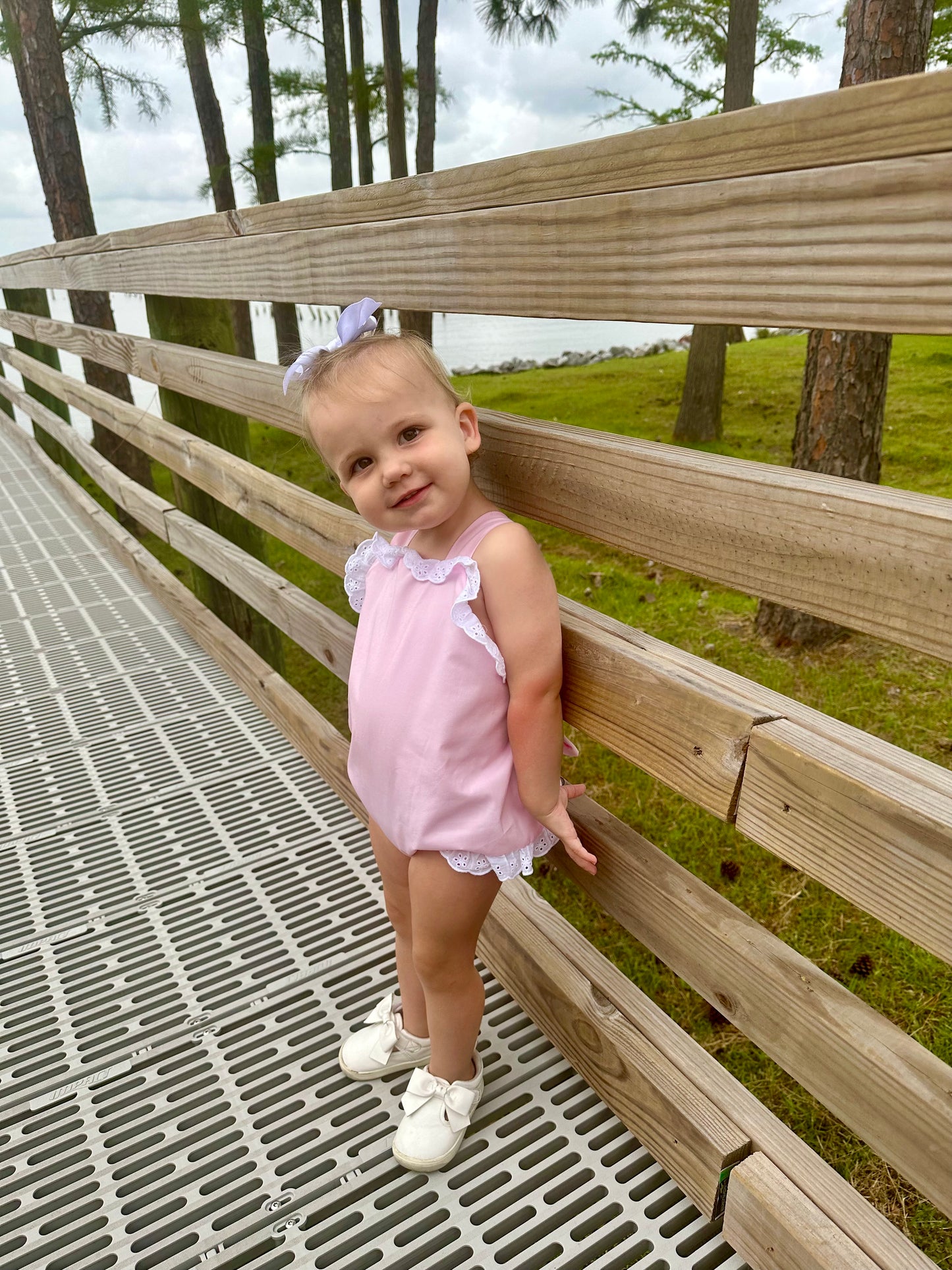 Hampton Pink and White Sunsuit