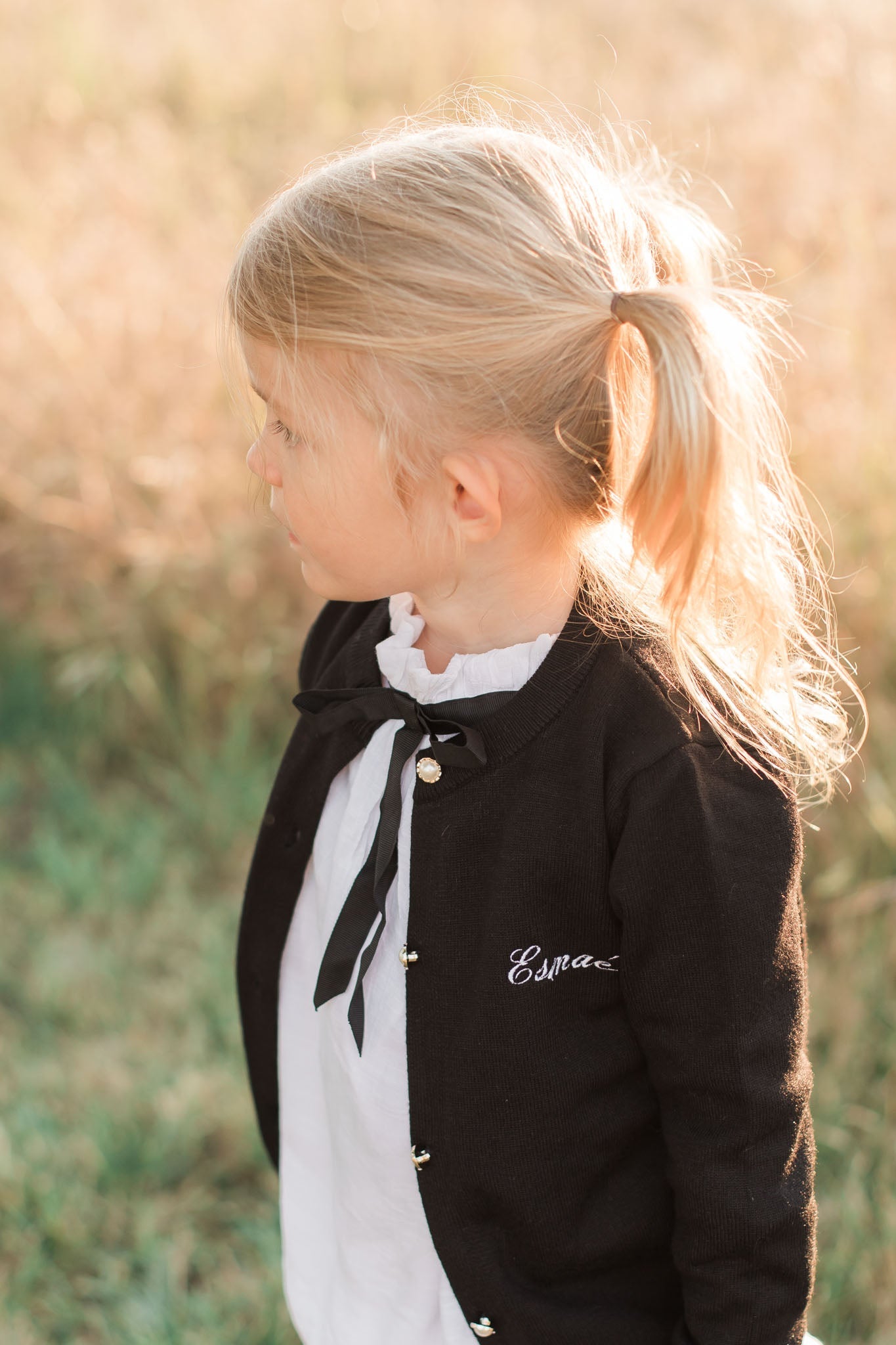 Black Personalized Cardigan