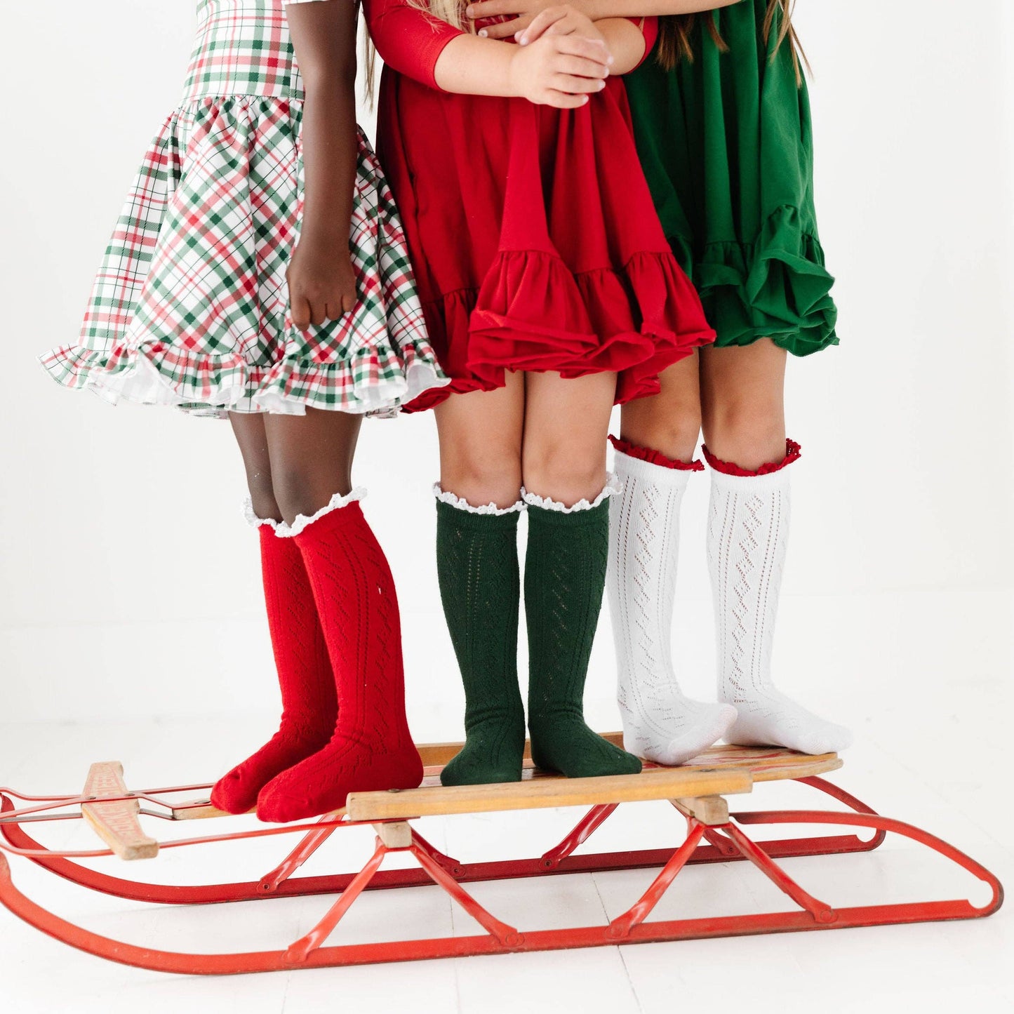 Fancy Christmas Knee High Socks 3-Pack