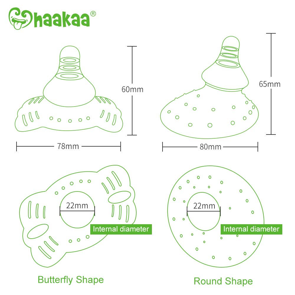 Haakaa Silicone Breastfeeding Nipple Shield, Round Shape 1 pk