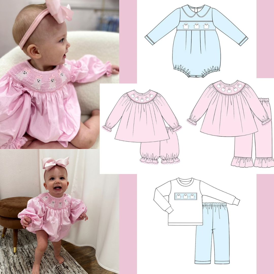 PRE-ORDER: Hand Smocked Ghost Dress (ETA: Oct)