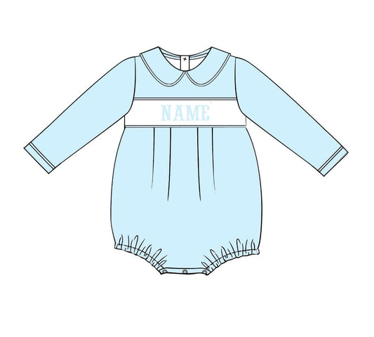 PRE ORDER Custom Name Hand Smocked Bubble