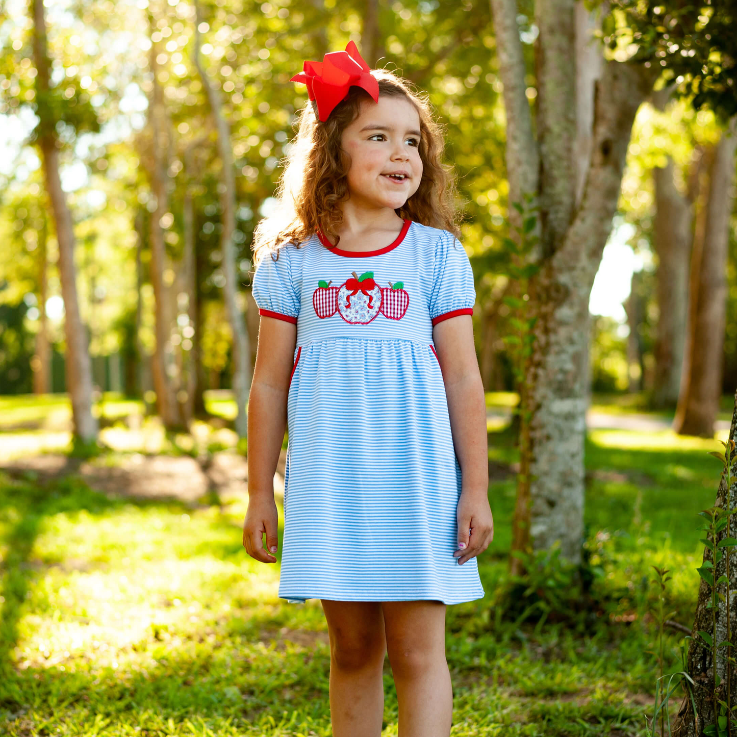 Apple Trio Applique Dress