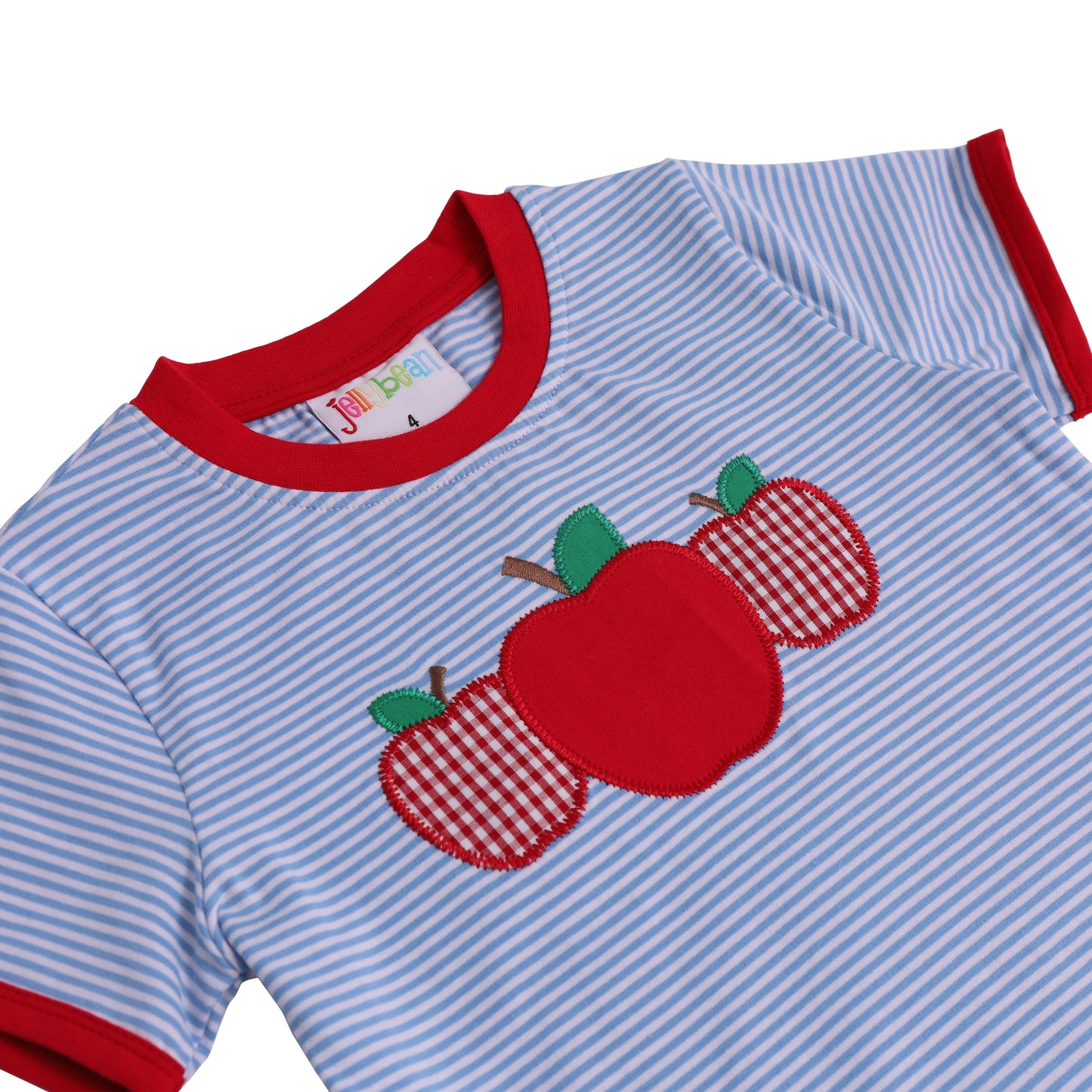 Apple Trio Applique Short Set