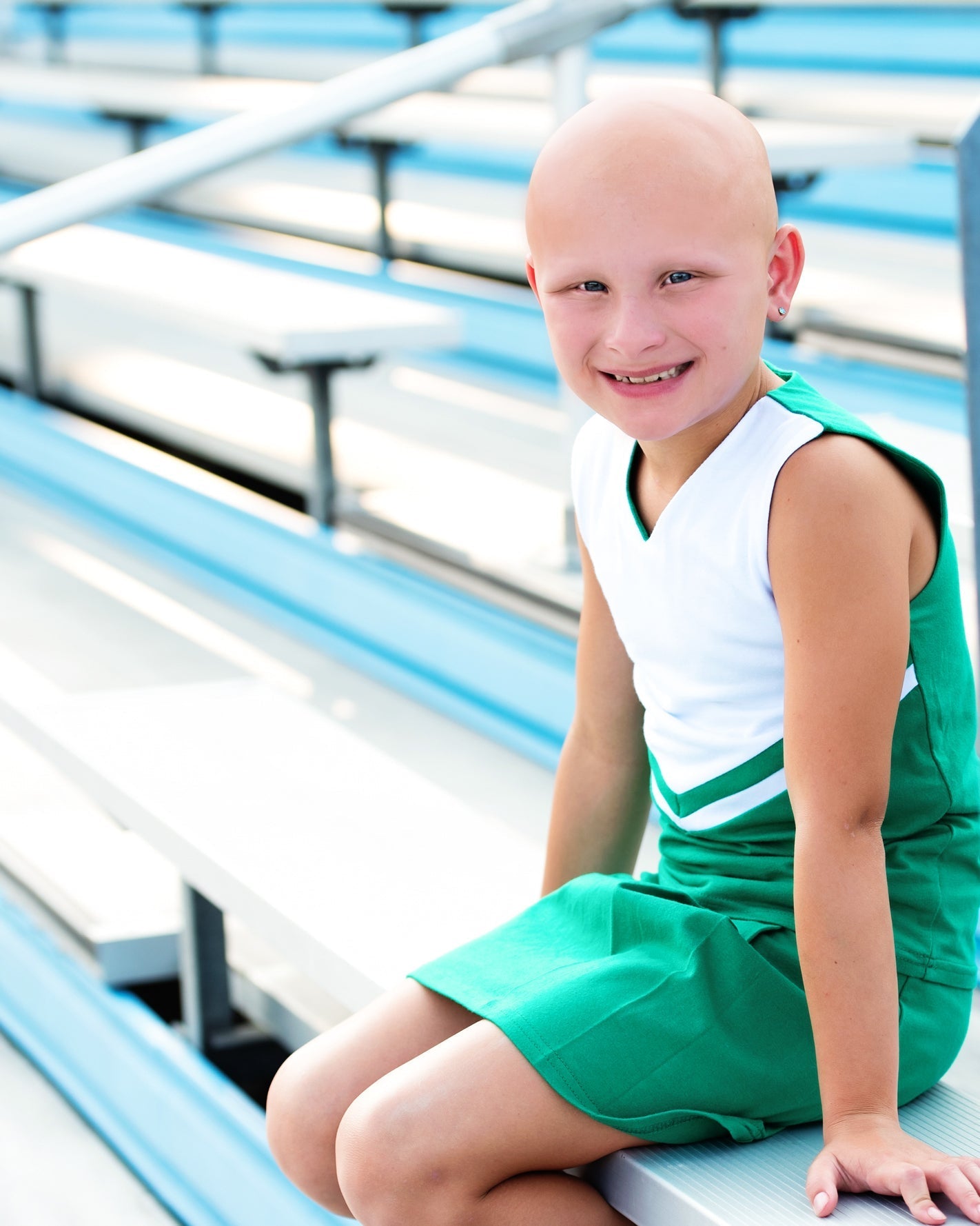 Cheer Uniform Skort Set- Kelly Green/White