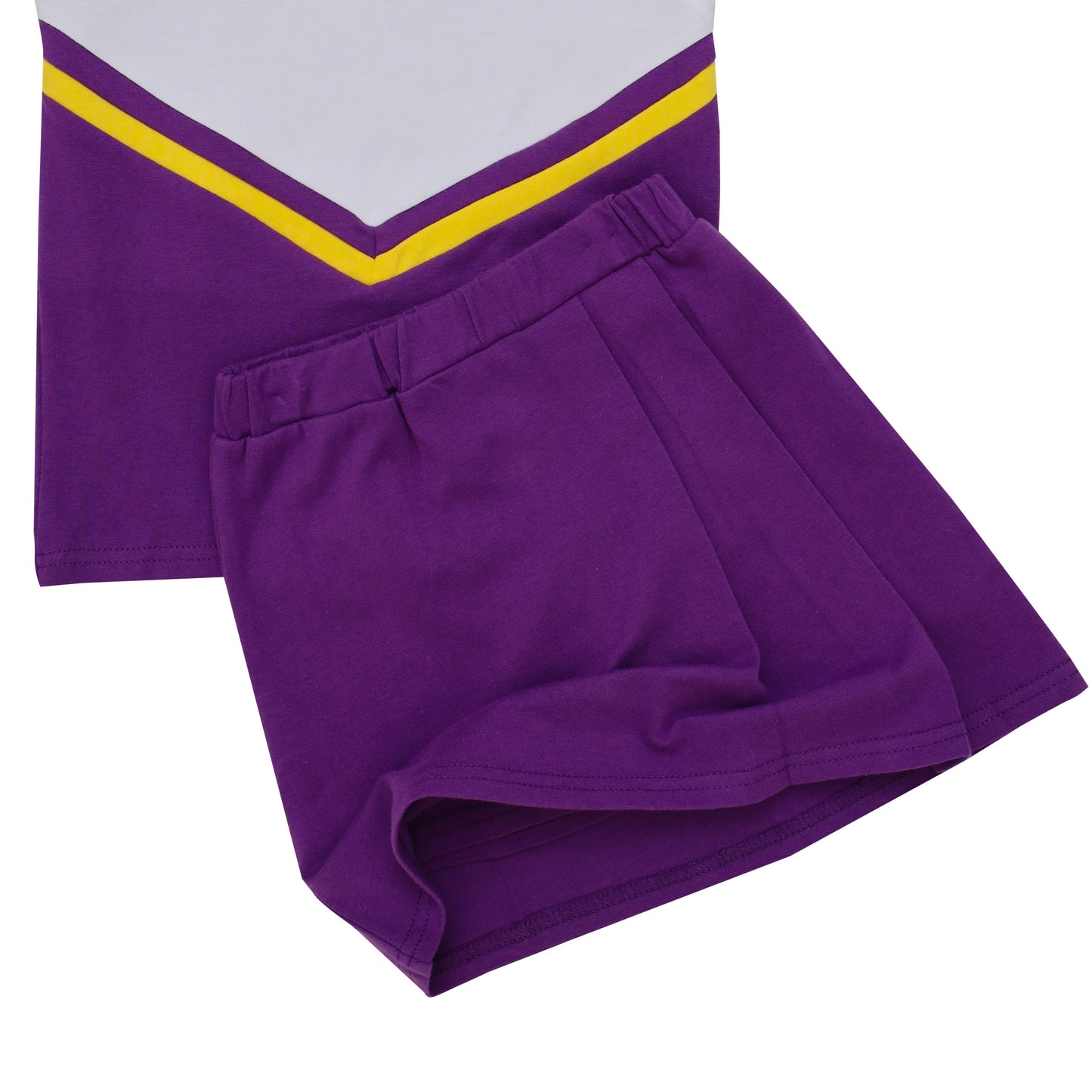 Cheer Uniform Skort Set- Purple/Yellow