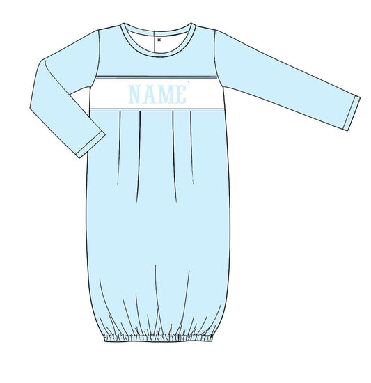 PRE ORDER Custom Name Hand Smocked Infant Gown