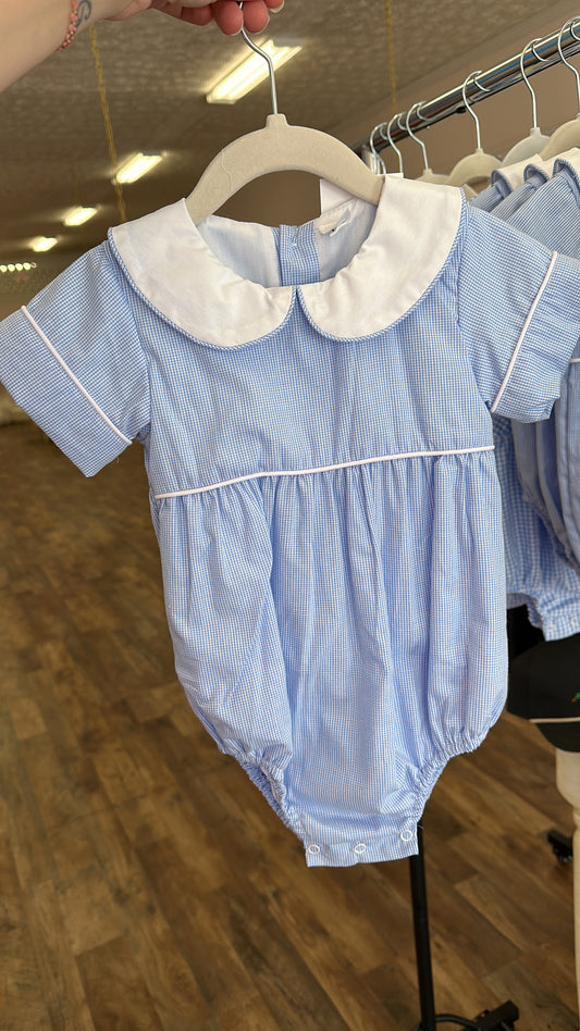 Hampton Peter Pan Blue Gingham Bubble