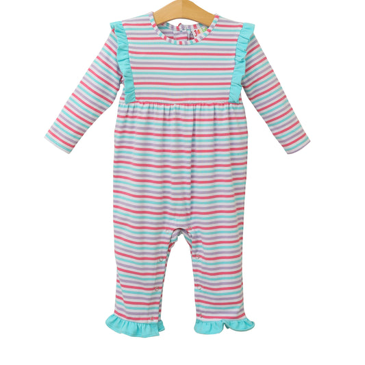 Evie Romper- Candy Stripe