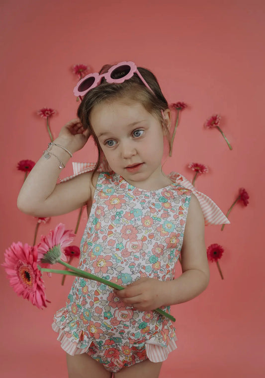 Pink Floral Bow Swimsuit