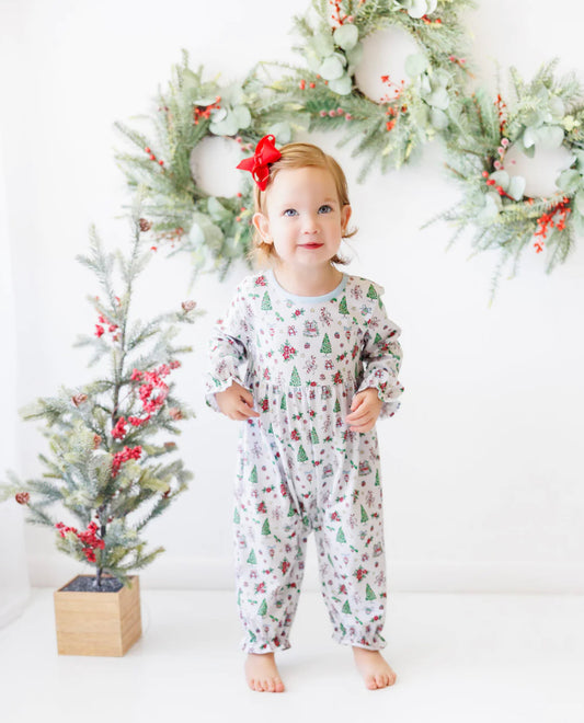 Christmas Tidings Ruffle Romper