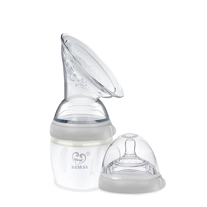 Haakaa Gen 3 Silicone Breast Pump Flange and Bottle Set 160 ml/6 oz