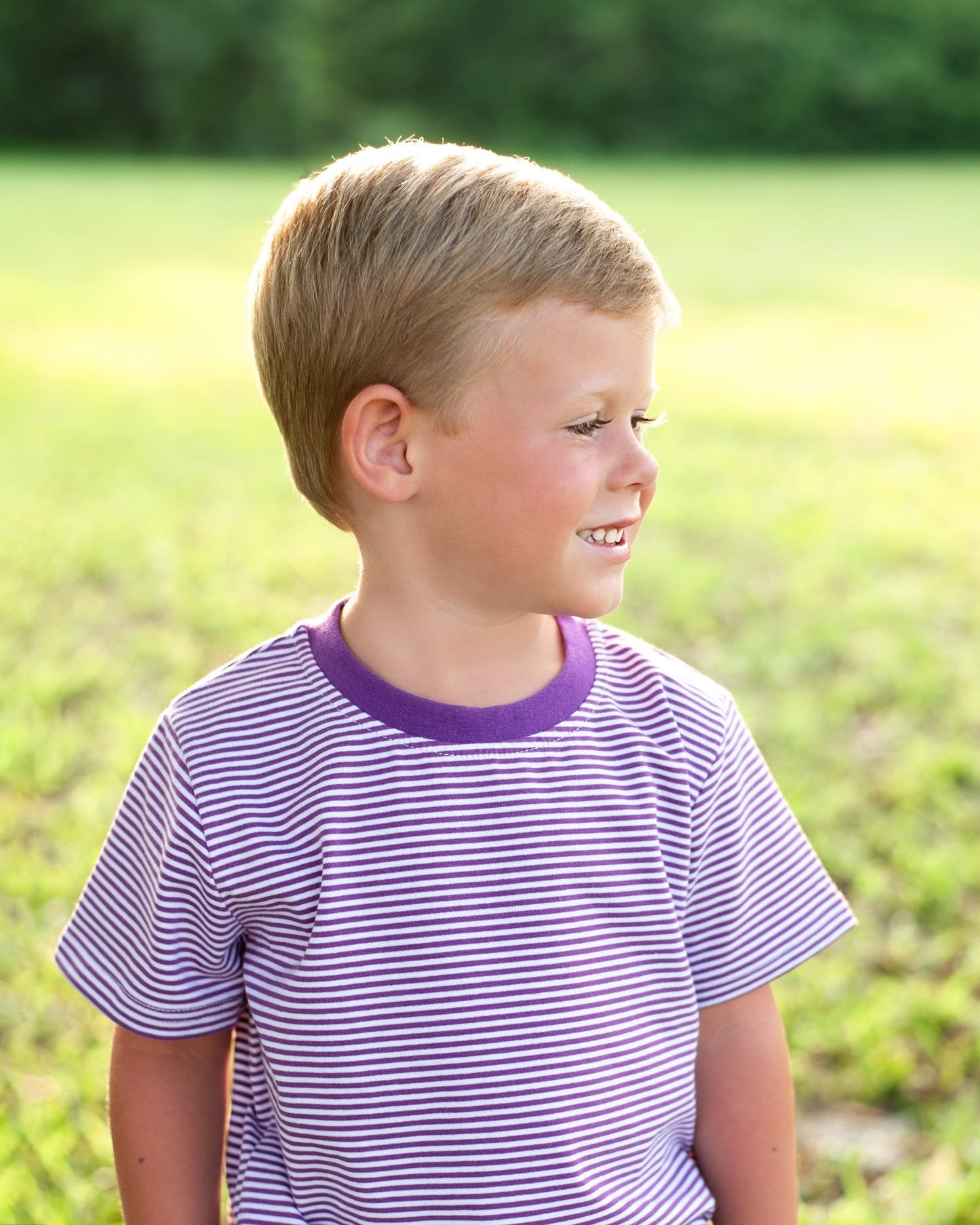 Graham Shirt- Purple Stripe