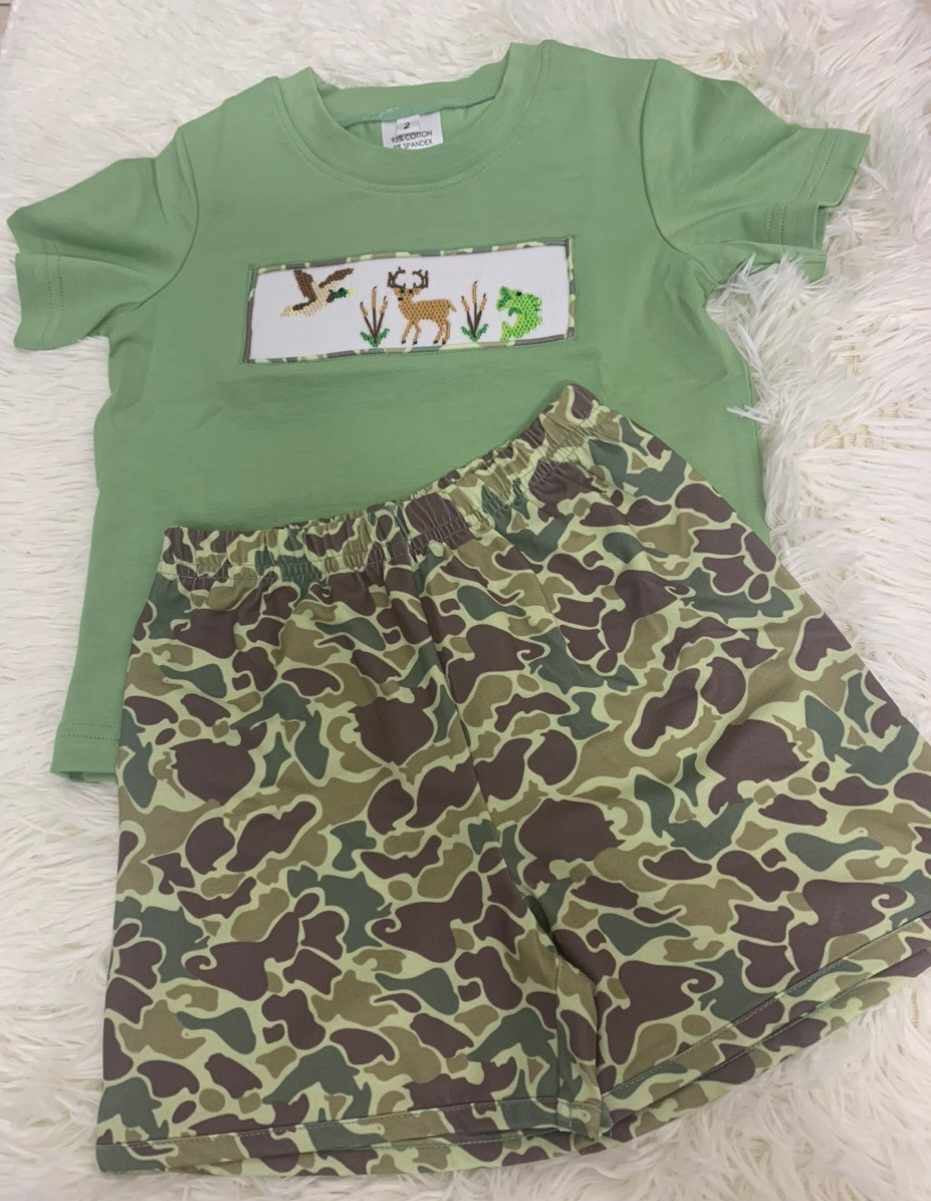 PREORDER: Hunting Smocked Camo Set