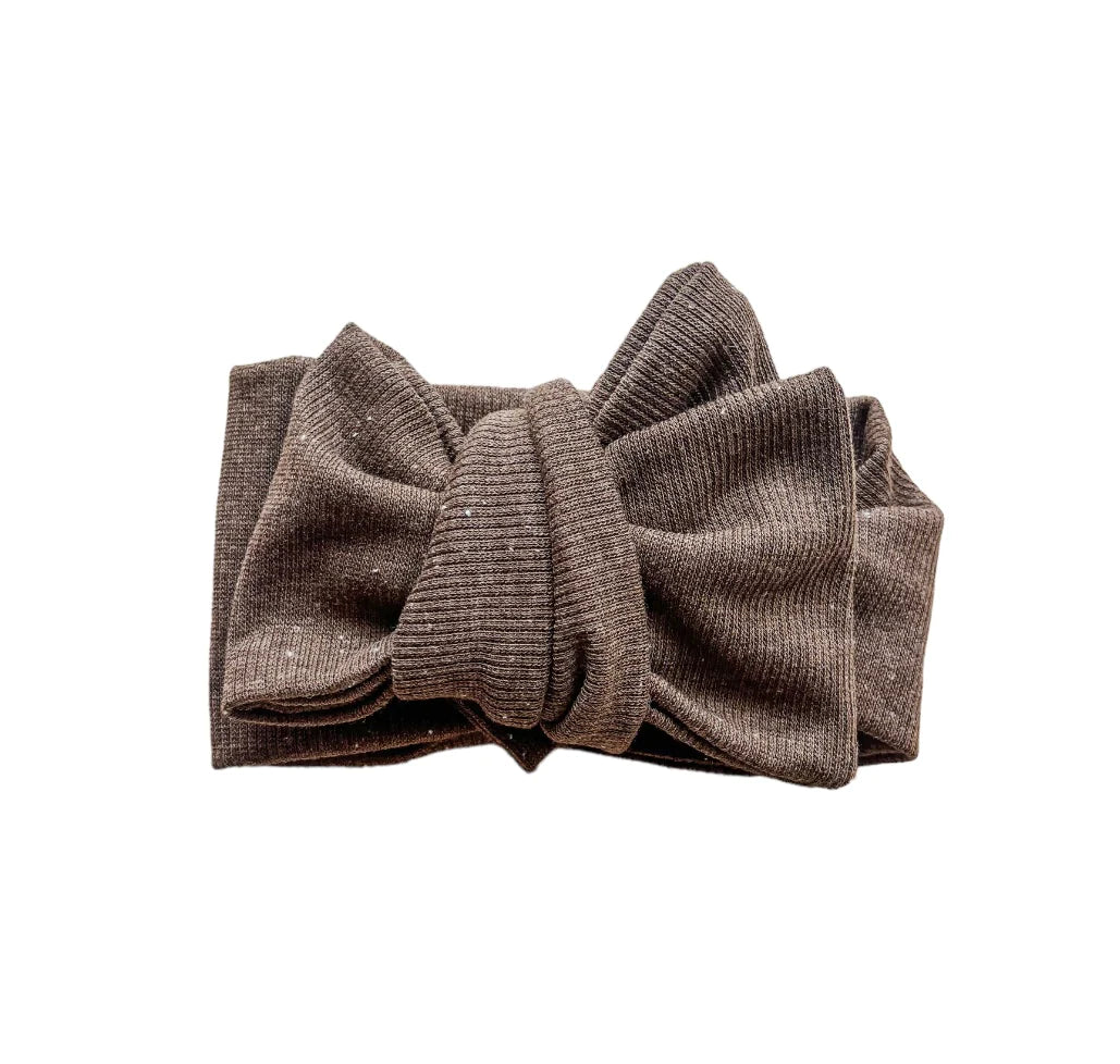 Milkyknots mocha sprinkle oversized bow