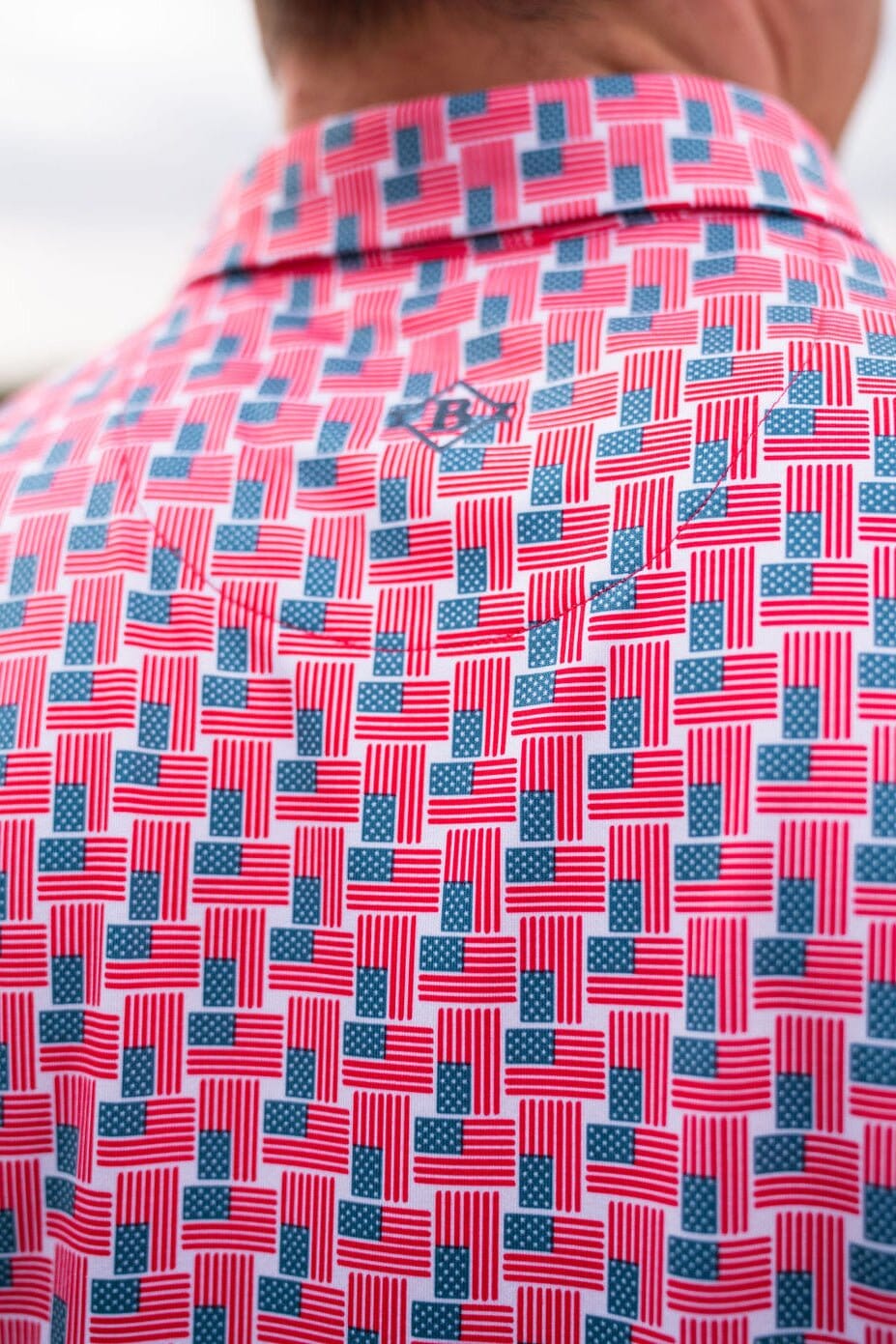 Performance Polo - American Flag Print