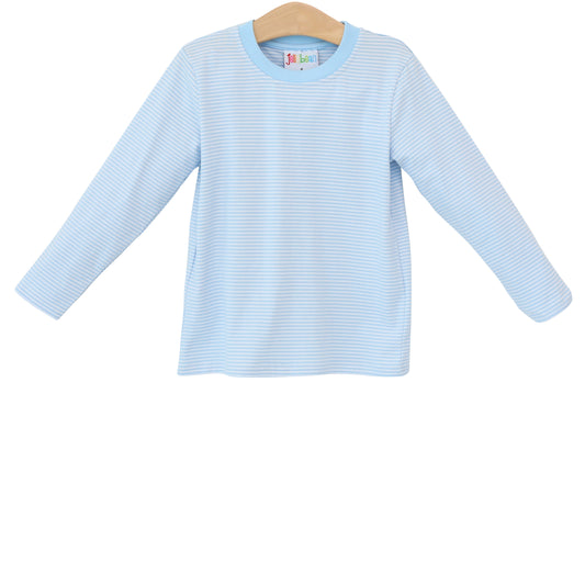 James LS Shirt- Light Blue Stripe