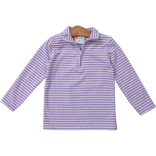 Knit Pullover- Lavender Stripe