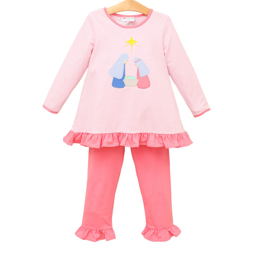 Nativity Ruffle Pants Set