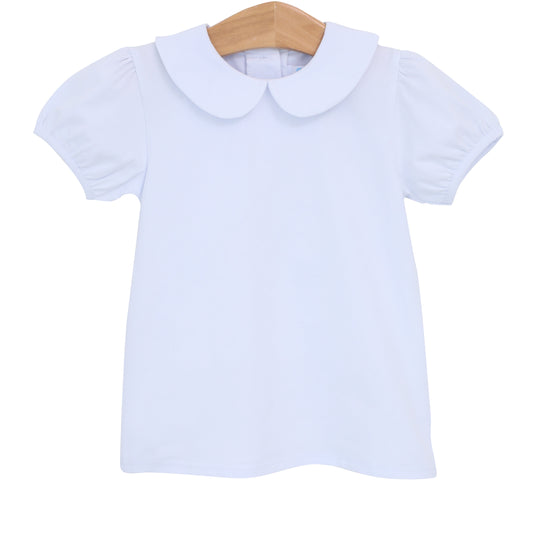 Peter Pan Collar Top (navy, white)