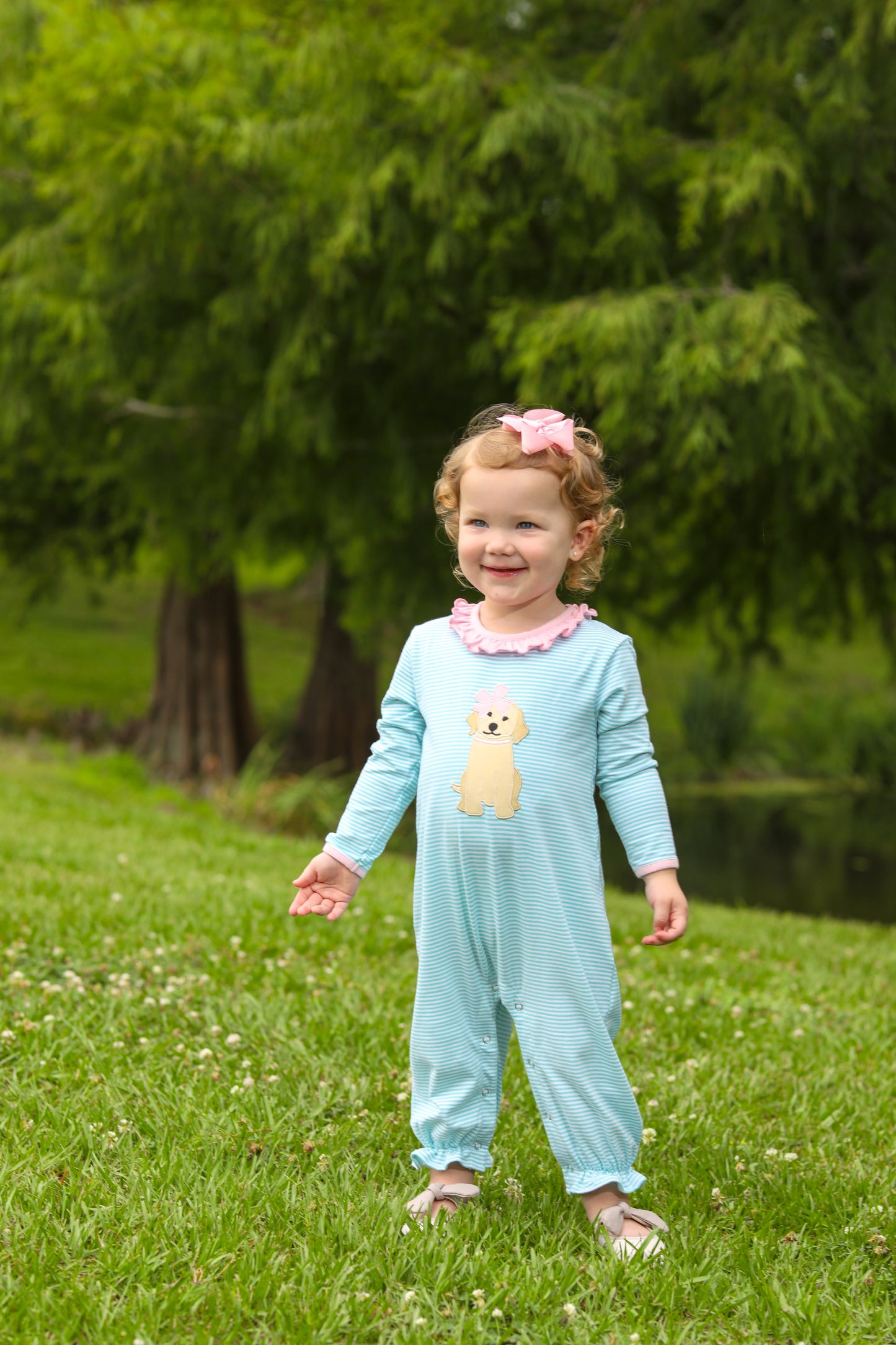 Puppy Ruffle Romper