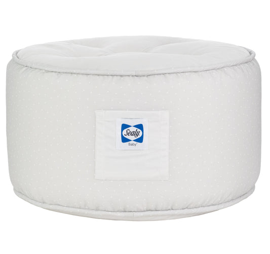 Sealy Pouf - Gray and Dot