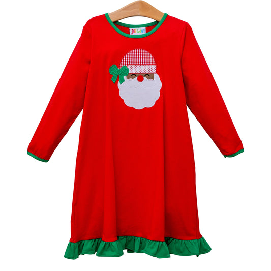 Santa Ruffle Dress- Dark Skin