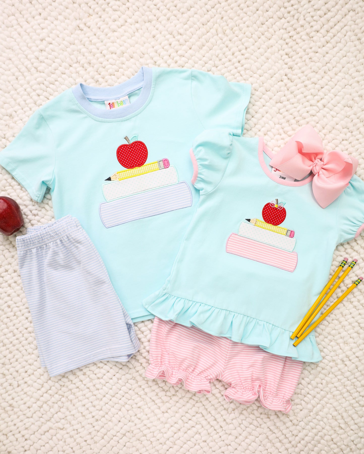 School Book Stack Bloomer Set