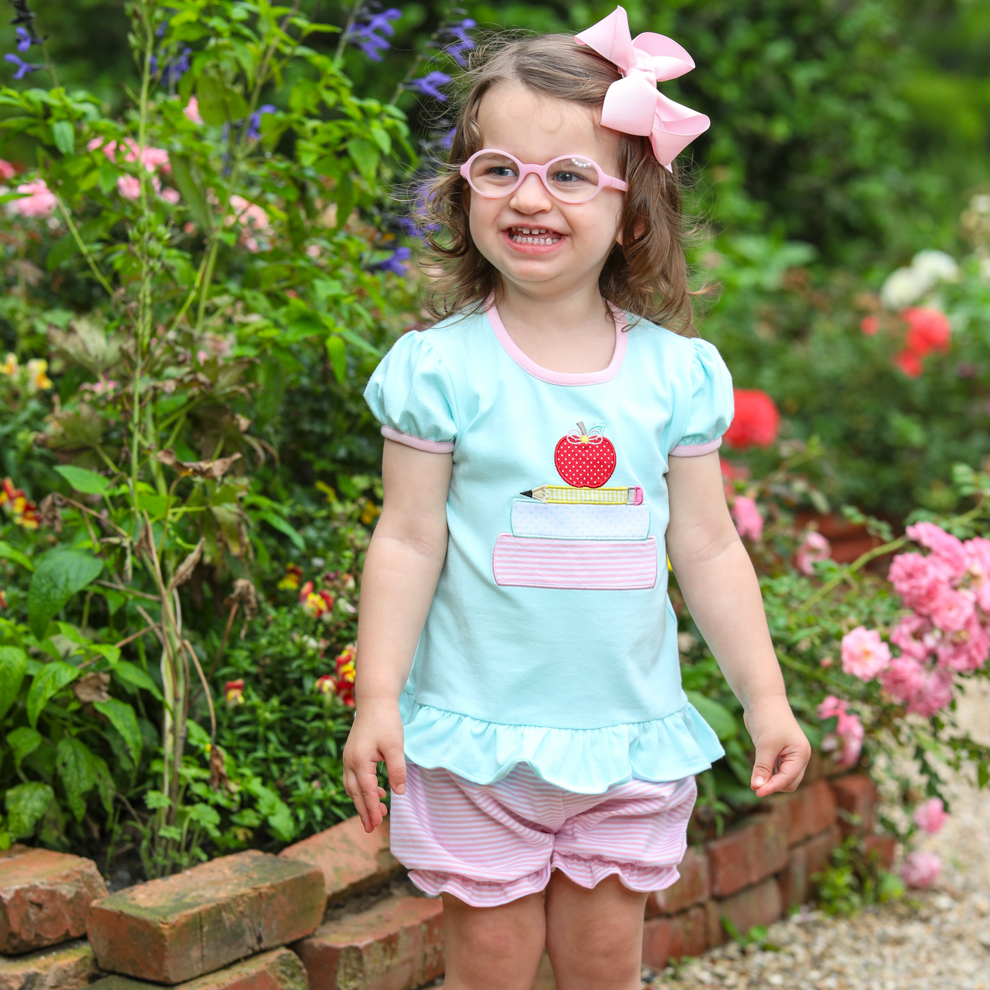 School Book Stack Bloomer Set