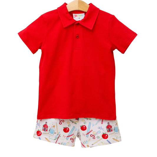 School Days Polo Short Set