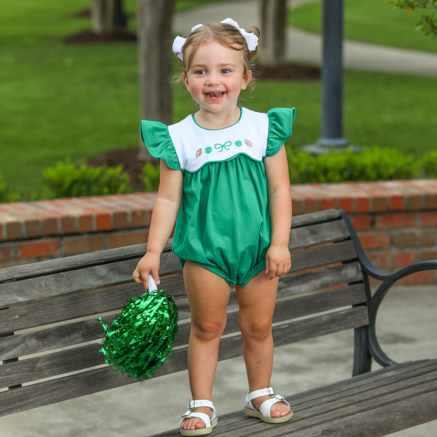 Team Spirit Scallop Bubble/Dress- Kelly Green