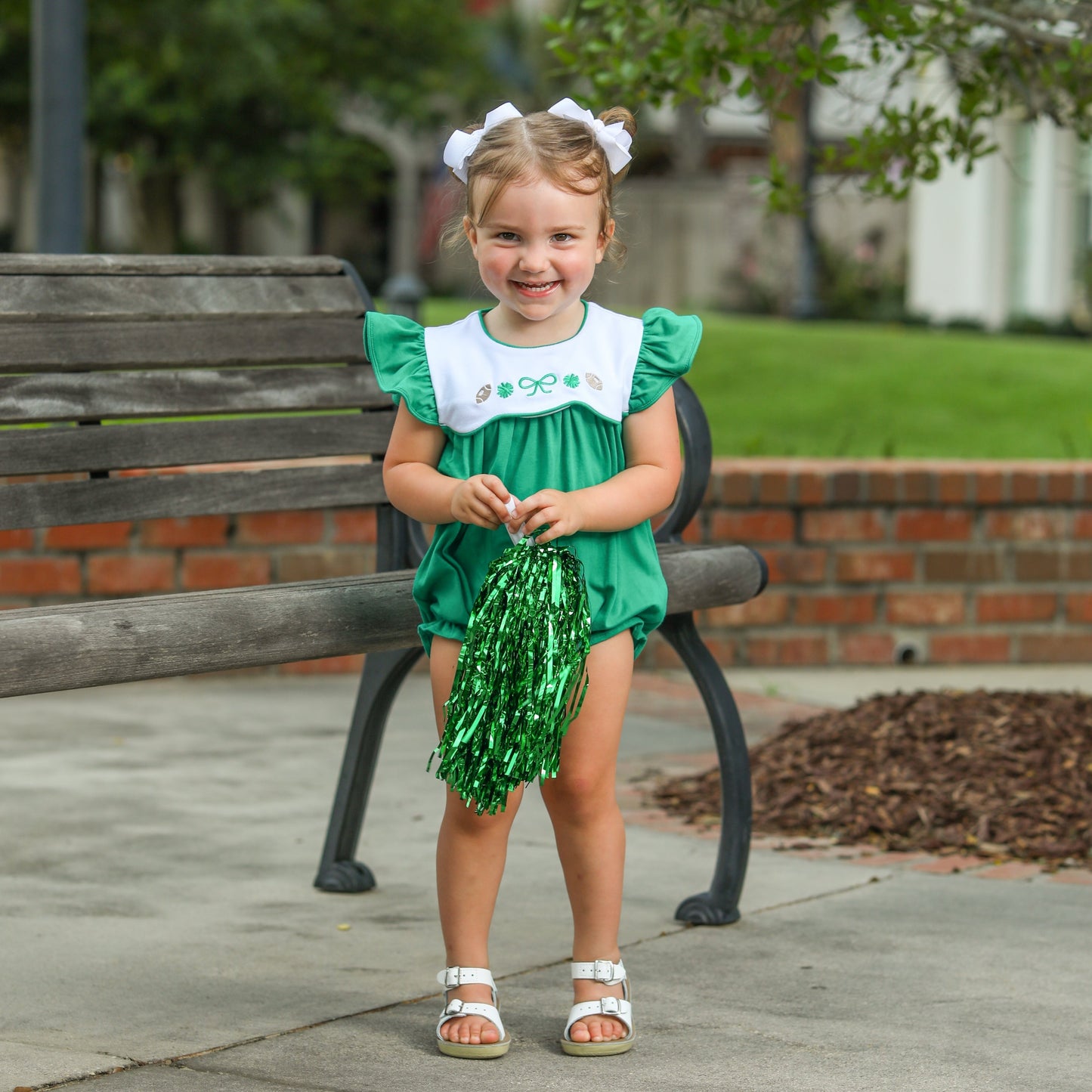 Team Spirit Scallop Bubble/Dress- Kelly Green